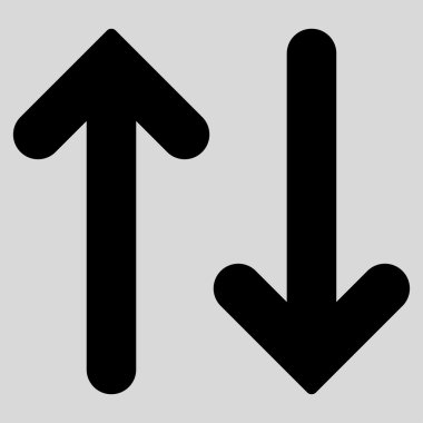 Flip Vertical flat black color icon