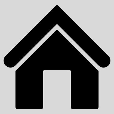 Home flat black color icon