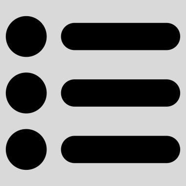 Items flat black color icon