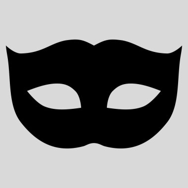 Privacy Mask flat black color icon