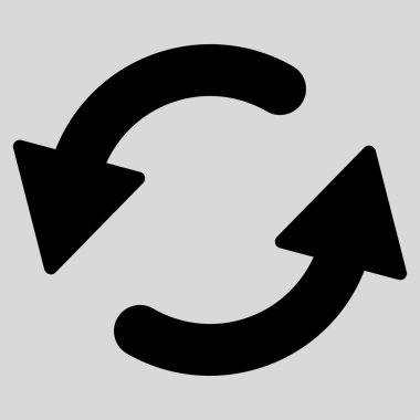 Refresh Ccw flat black color icon