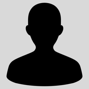 User flat black color icon
