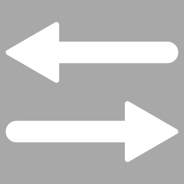 Oklar Exchange yatay düz beyaz renk simgesi