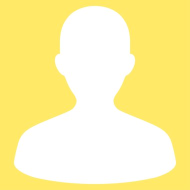 Kullanıcı düz beyaz renk simgesi