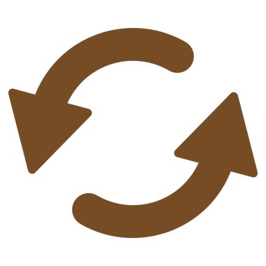 Refresh Ccw flat brown color icon
