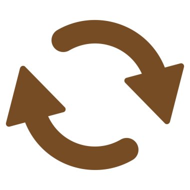 Refresh flat brown color icon