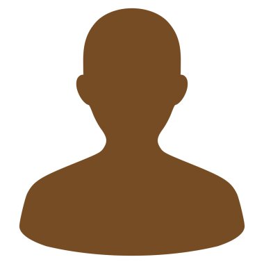 User flat brown color icon