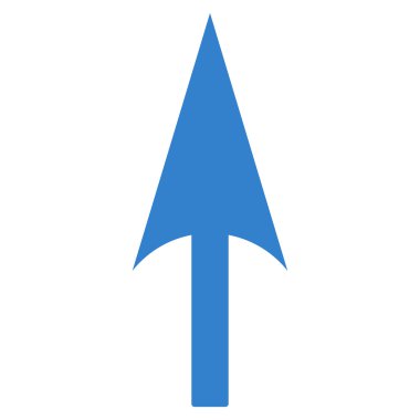 Ok eksen Y düz kobalt renk simgesi