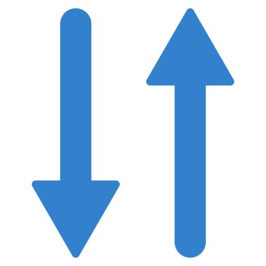 Oklar Exchange dikey düz kobalt renk simgesi