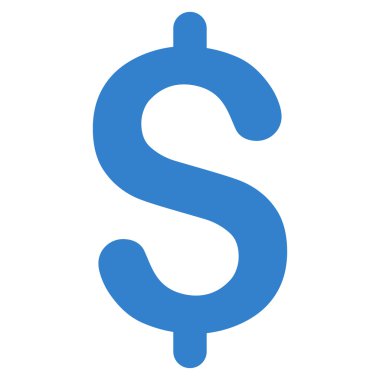 Doları düz kobalt renk simgesi