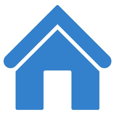 Ev düz kobalt renk simgesi