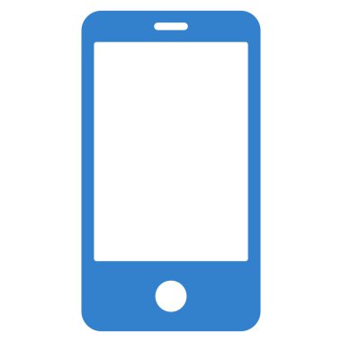 Smartphone düz kobalt renk simgesi