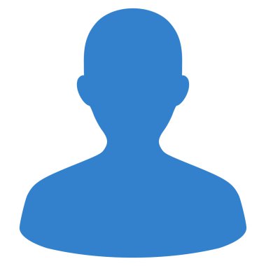 Kullanıcı düz kobalt renk simgesi