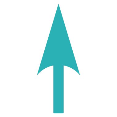 Arrow Axis Y flat cyan color icon