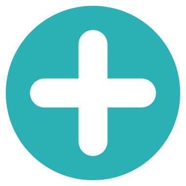 Create flat cyan color icon