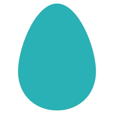 Egg flat cyan color icon