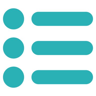 Items flat cyan color icon