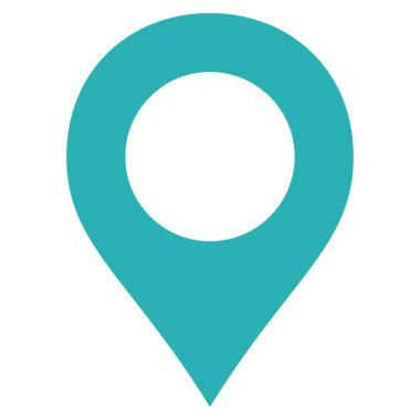Map Marker flat cyan color icon