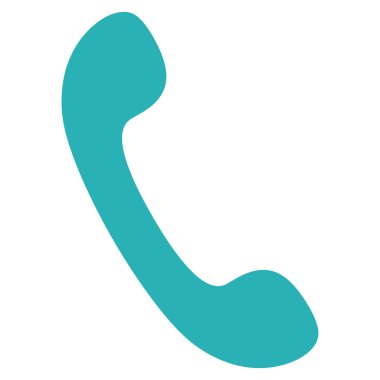 Phone flat cyan color icon