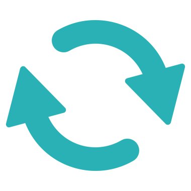 Refresh flat cyan color icon