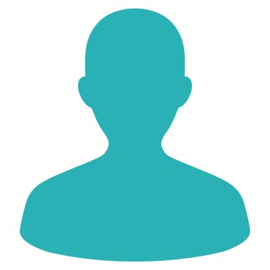 User flat cyan color icon