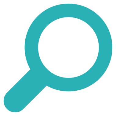 View flat cyan color icon