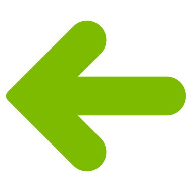 Arrow Left flat eco green color icon