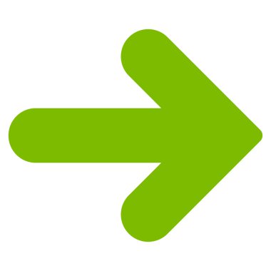 Arrow Right flat eco green color icon