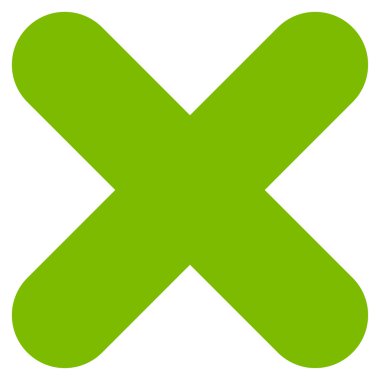 Cancel flat eco green color icon