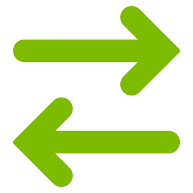 Flip Horizontal flat eco green color icon