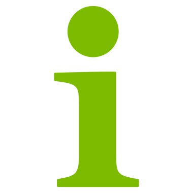 Info flat eco green color icon