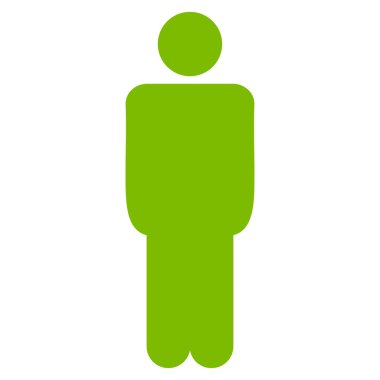 Man flat eco green color icon