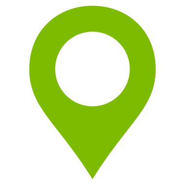 Map Marker flat eco green color icon