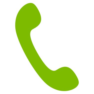 Phone flat eco green color icon