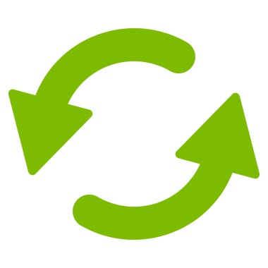 Refresh Ccw flat eco green color icon