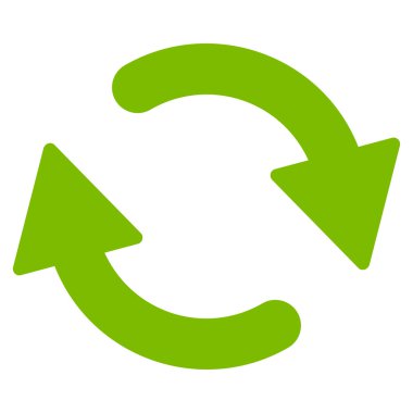 Refresh flat eco green color icon