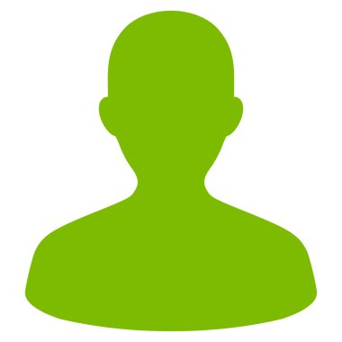 User flat eco green color icon