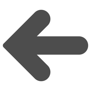 Arrow Left flat gray color icon
