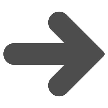 Arrow Right flat gray color icon