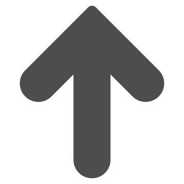 Arrow Up flat gray color icon