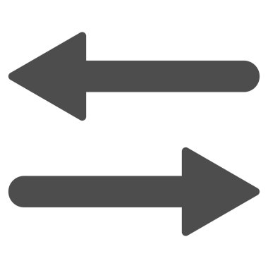 Arrows Exchange Horizontal flat gray color icon