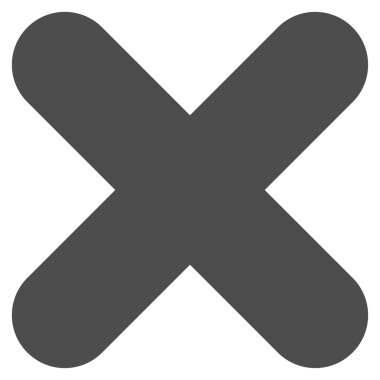 Cancel flat gray color icon
