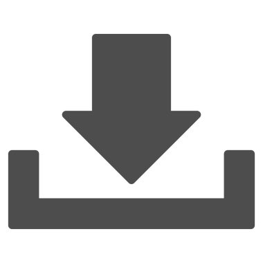 Download flat gray color icon