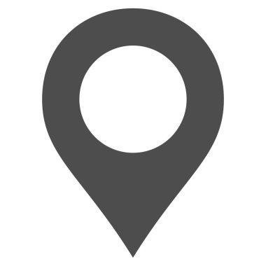 Map Marker flat gray color icon
