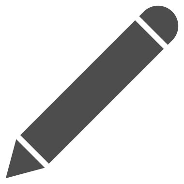 Pencil flat gray color icon