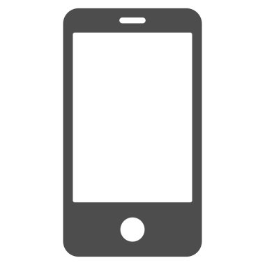 Smartphone flat gray color icon