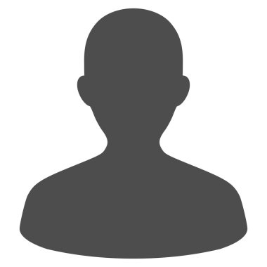 User flat gray color icon