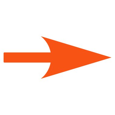 Arrow Axis X flat orange color icon