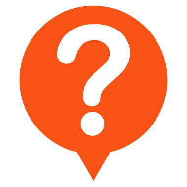 Status flat orange color icon