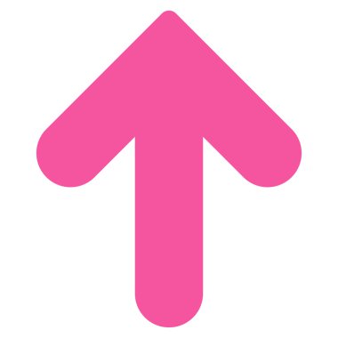 Arrow Up flat pink color icon